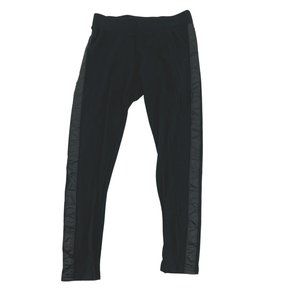 Roebuck & Co. | Girl's Leather Strip Leggings | Black | Large